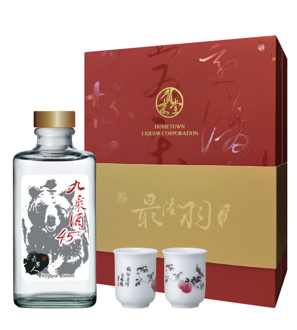 賀木堂,最男人九乘酒45°禮盒, Hometown Taiwan Exquisite Man Basil Liquor 45° Gift Set